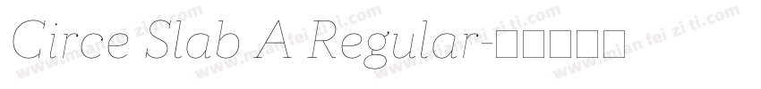 Circe Slab A Regular字体转换